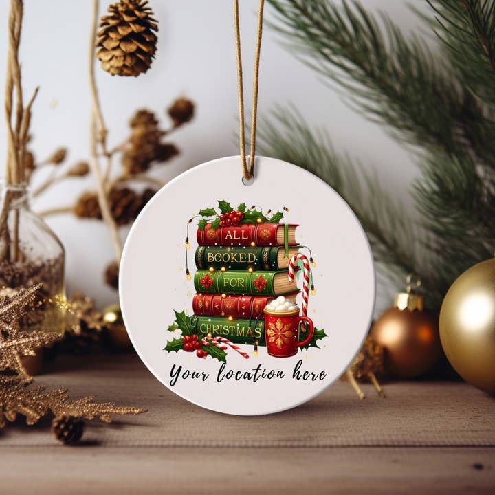 Book Lover Christmas Ornament - Personalized Book Store Gift for wholesale by Stad Woodlands