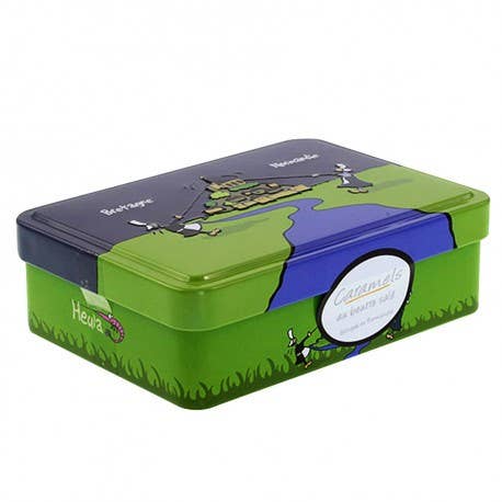 Produits-Normandie - Vente Caramels - Boite de caramels en fer de 100g à motifs - Heula1