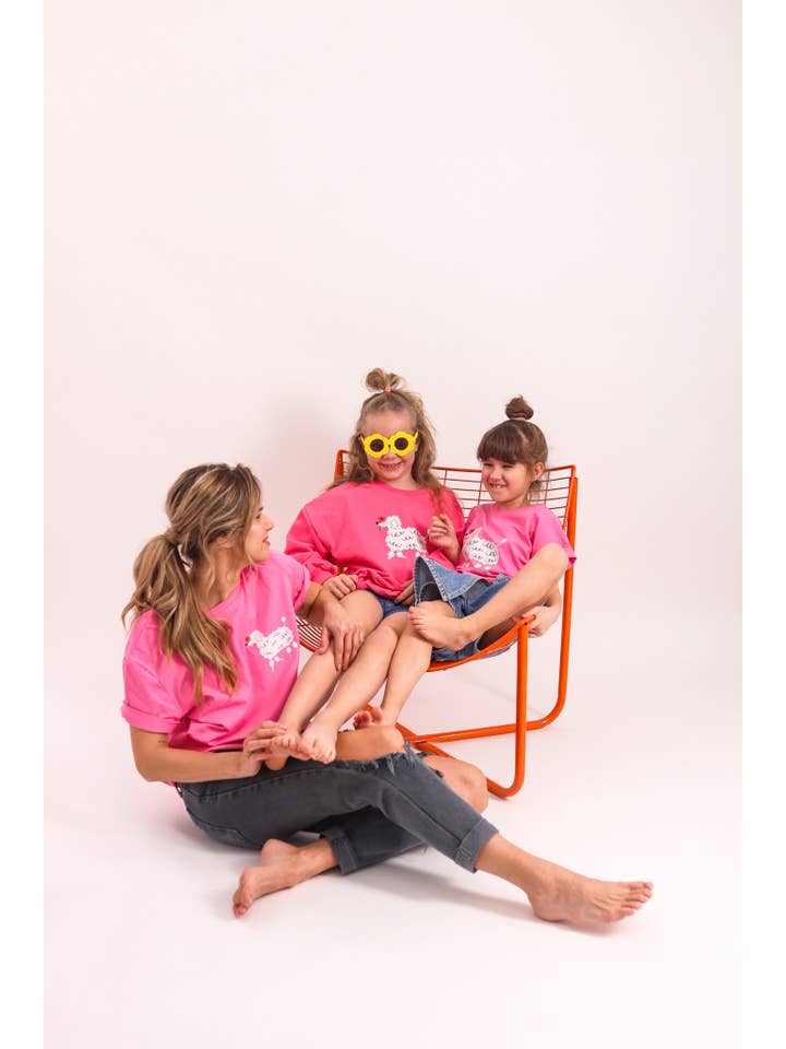 Dont Grow Up - Wholesale Sweatshirt - Kids - POODLE ON PINK SWEATSHIRT (DELIVERY TIME APPROX. 14 DAYS)2