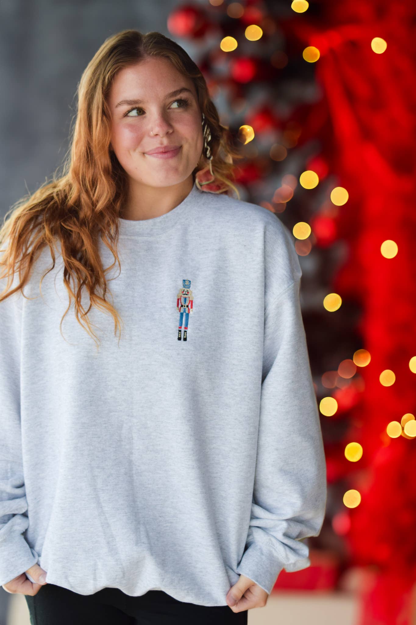 Spirit+Tribe - Wholesale Sweatshirt - Women's - NUTCRACKER EMBROIDERED SWEATER2