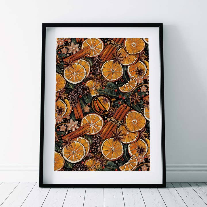 Art Print/ Mulled Wine/ Festive Spices for wholesale by Freya's Prints