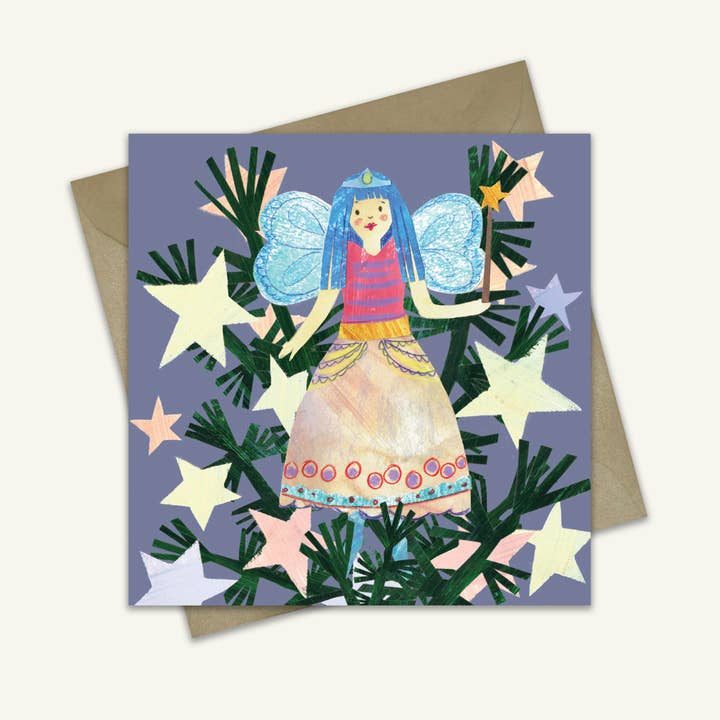 Fairy Blank Christmas Greetings Card for wholesale by Kate Read Illustration