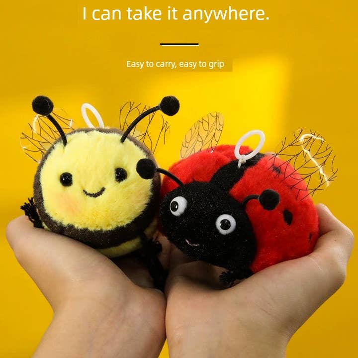 Ladybug Pull Wire Turn Plush Doll in bulk for wholesale by Toyarina