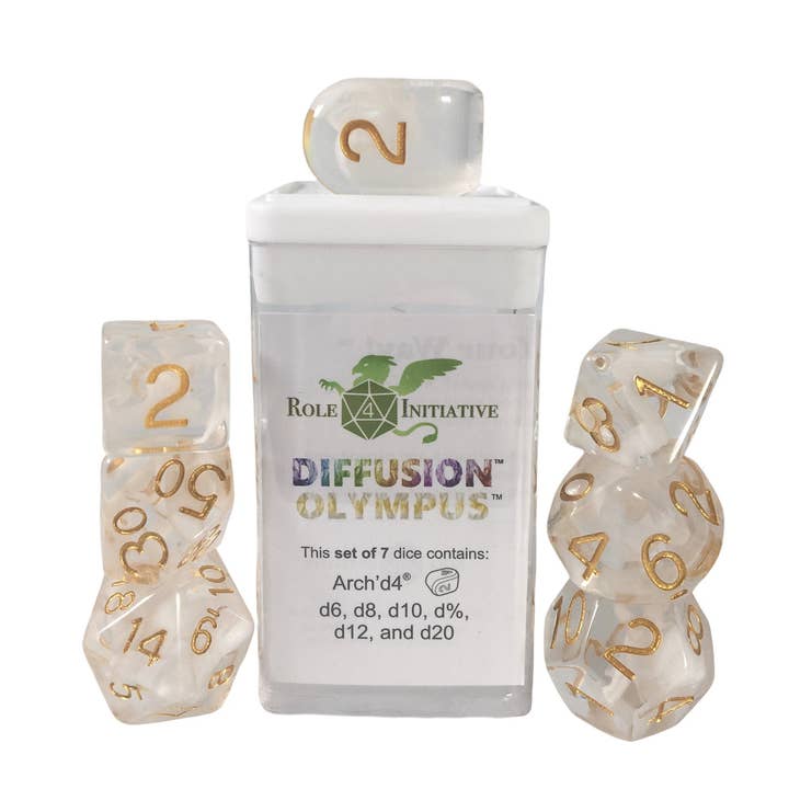 Diffusion Olympus - Set of 7 Dice for wholesale by Role 4 Initiative