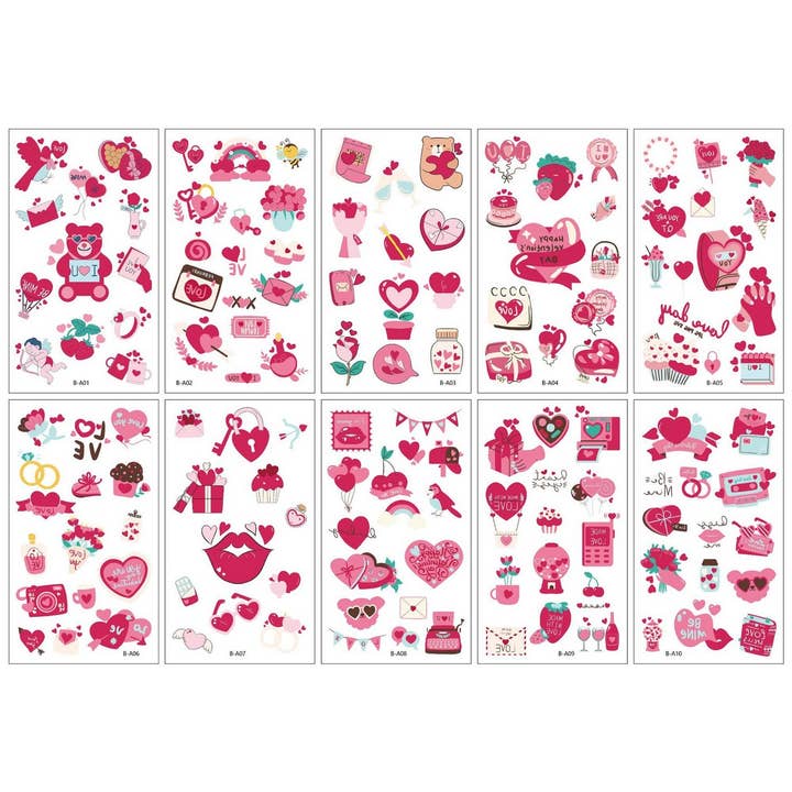 Valentine’s Heart Tattoos –Waterproof & Single Use_CWMM8242 for wholesale by ACCITY
