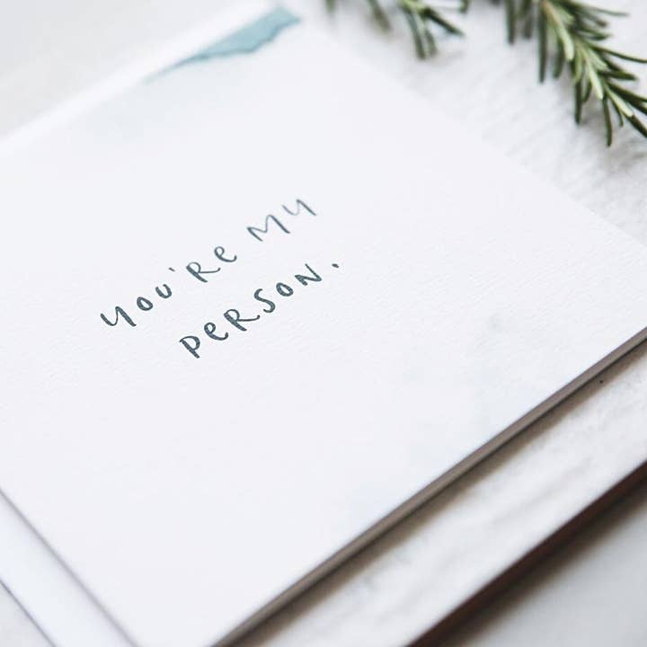 I am Nat Ltd - Wholesale Friendship Card - 'You’re My Person’ Anniversary Or Friendship Card3