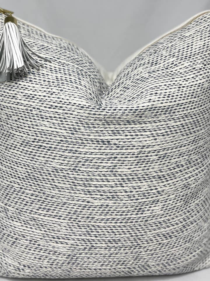 StyleUp Collection gray Blue & Cream with tassel 20x20 Case for wholesale by StyleUp