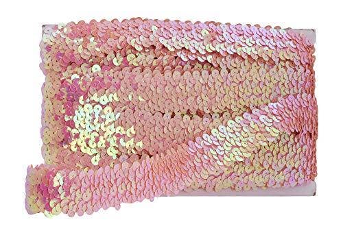 Mandala Crafts – Engroshandel Håndværk forsyninger – Mandala Håndværk Elastisk Paillet, Flad Glitter Stretch Bling Paillette Stof Bånd, Metallisk Applikation Trim Blonder til Kjole Pynt, Pandebånd1