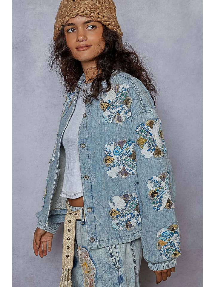 Pol Clothing - Wholesale Jacket - Women's - Mock neck balloon sleeve oversized fit quilted Jacket3