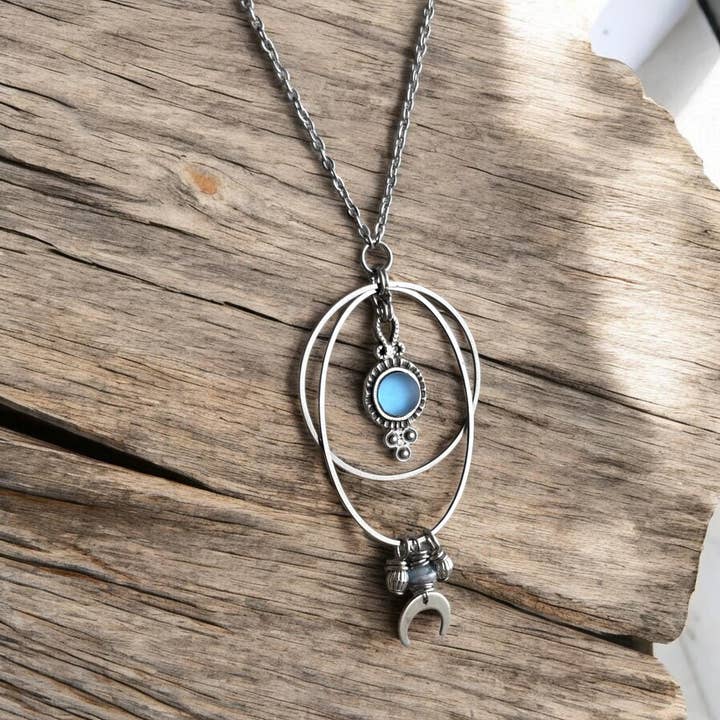Gypsy Moon Necklace for wholesale by Spirit Glassworks