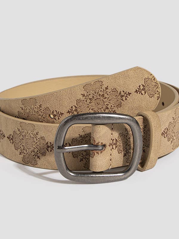 Vintage Bloemenprint Eenvoudige Riem DPWB0308 voor wholesale door Dipped Shop