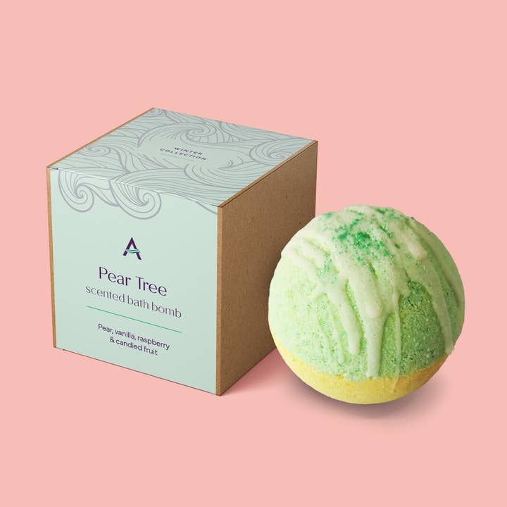 Pear Tree Bath Bomb for wholesale by Ascent Bath & Body