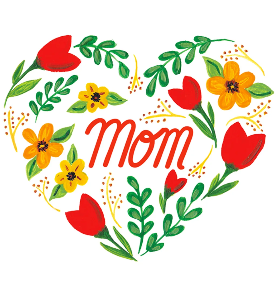 Paige & Willow - Wholesale Mother's Day Card - Mom Heart Flowers Card2