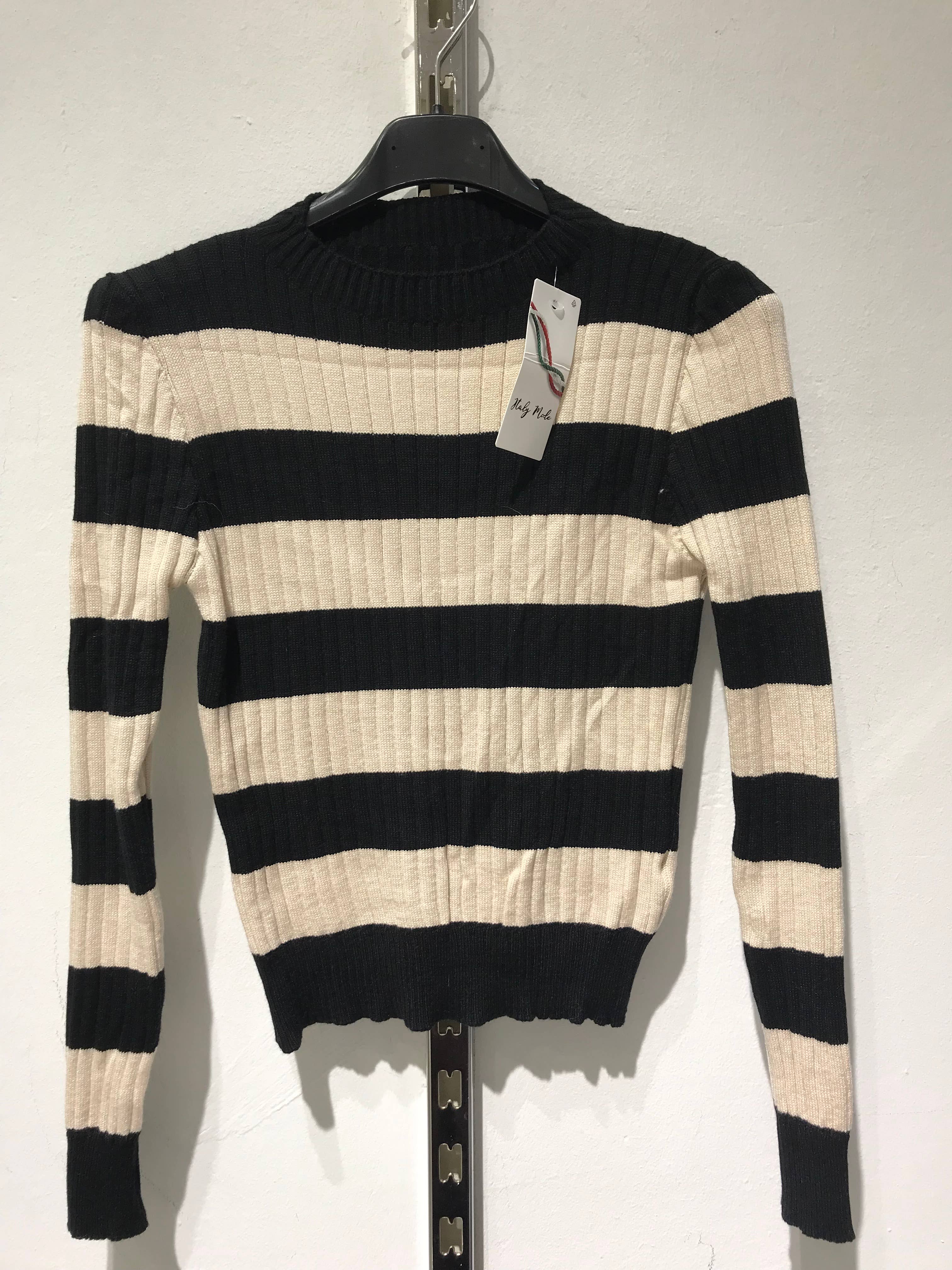 Only Yuan - Wholesale Knit Sweater - Women's - ref 24321 striped jersey2