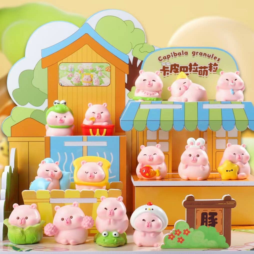 BCmini - Wholesale Decorative Figurine - 71280 Pink Capybara Blind Box-1227