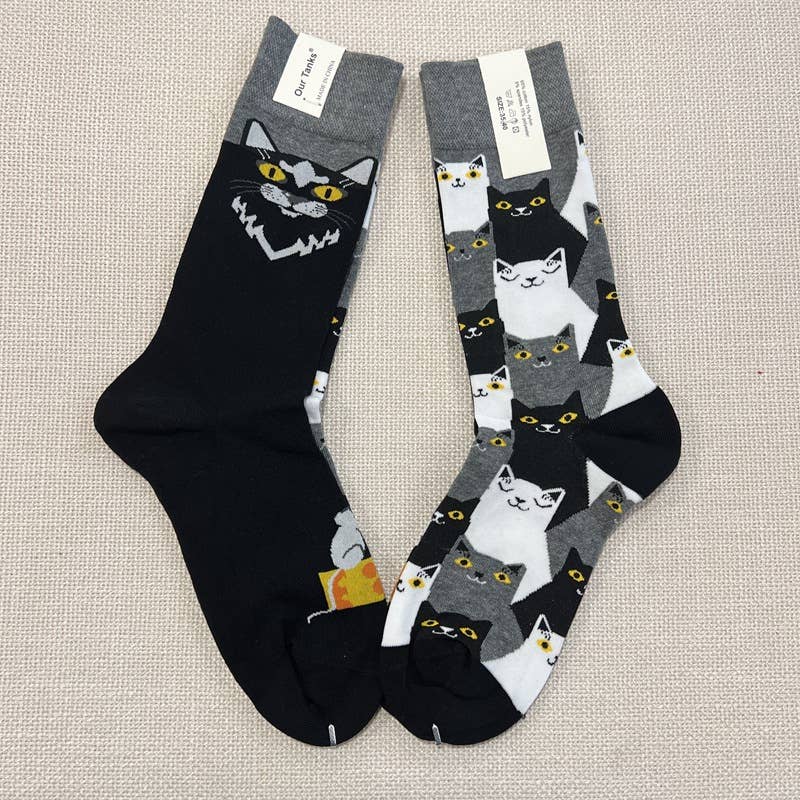 Tourtiwi - Wholesale Socks - Women's - AB Version Cartoon Animal & Fruit Pattern Crew Socks24