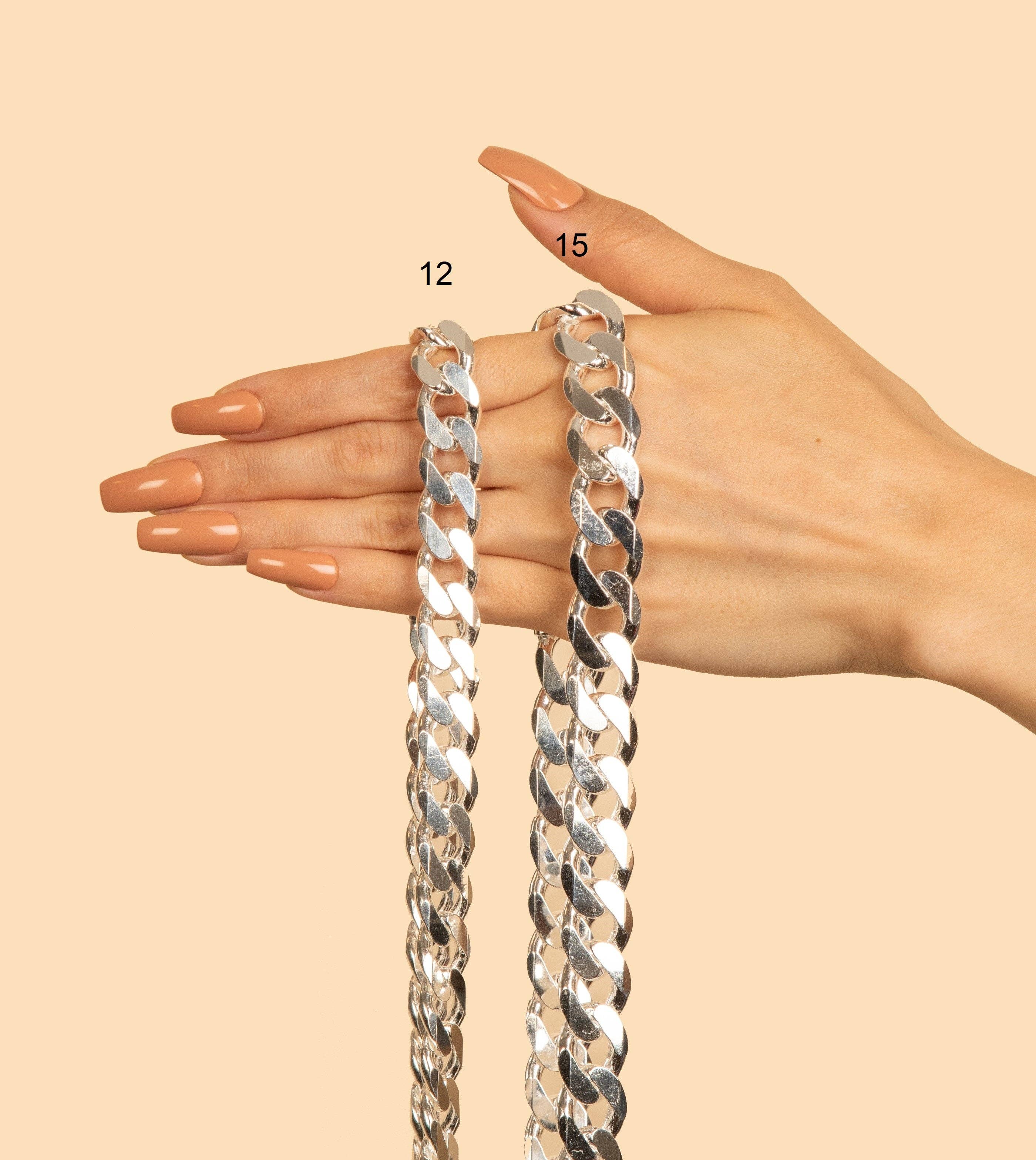 Olive & Chain - Wholesale Link & Chain Necklace - Silver Curb Link Chain Necklace3