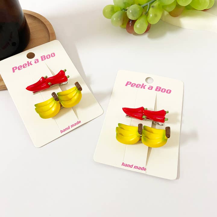 Chili Duckbill Clip,Banana Hair Clip for wholesale by TheDivaSoap