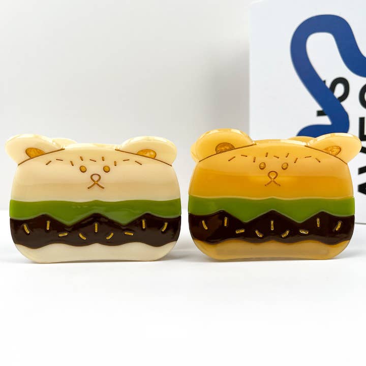 TheDivaSoap - Wholesale Hair Clip - Women's - Hamburger Bear Hair Clip, Acetate Claw Clip