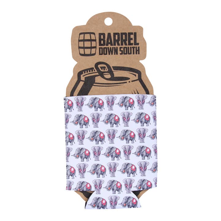 Elephant Pattern Can Cooler for wholesale by Barrel Down South
