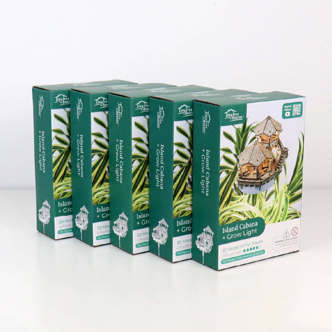 Tiny Treehouses - Wholesale DIY Craft Kit - Island Cabana + Grow Light1