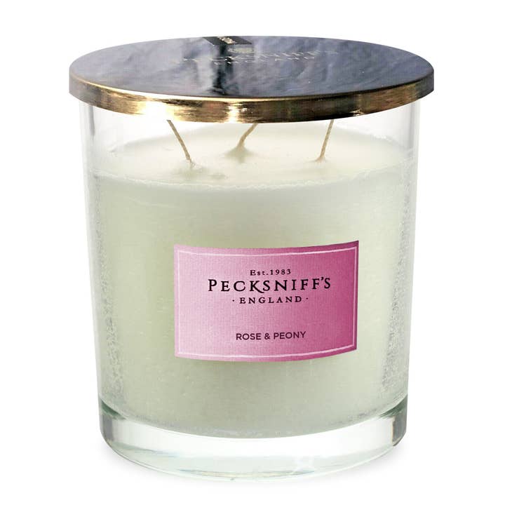 Pecksniffs Candle Rose & Peony 550g/19.4oz for wholesale by Prestige Beauty Boutique