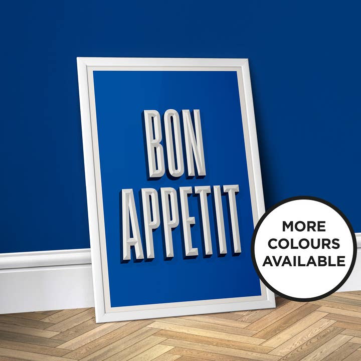 Bon Appetit - Colour, Kitchen Wall Print for wholesale by Print Club North