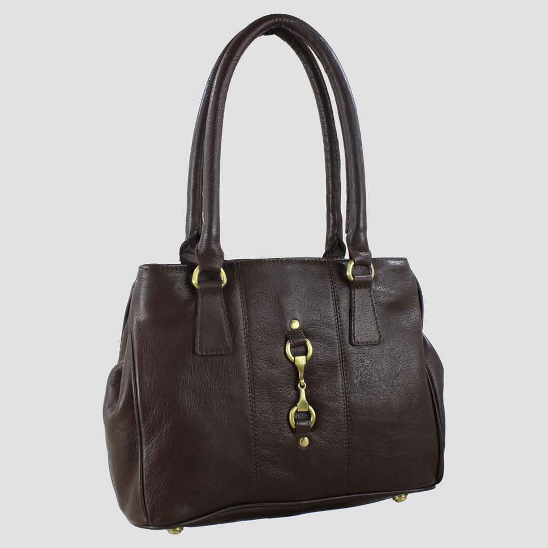 REMOVED BRAND – wholesale Top handle bag – women's – Sadie Handbag with Snaffle in Brown0