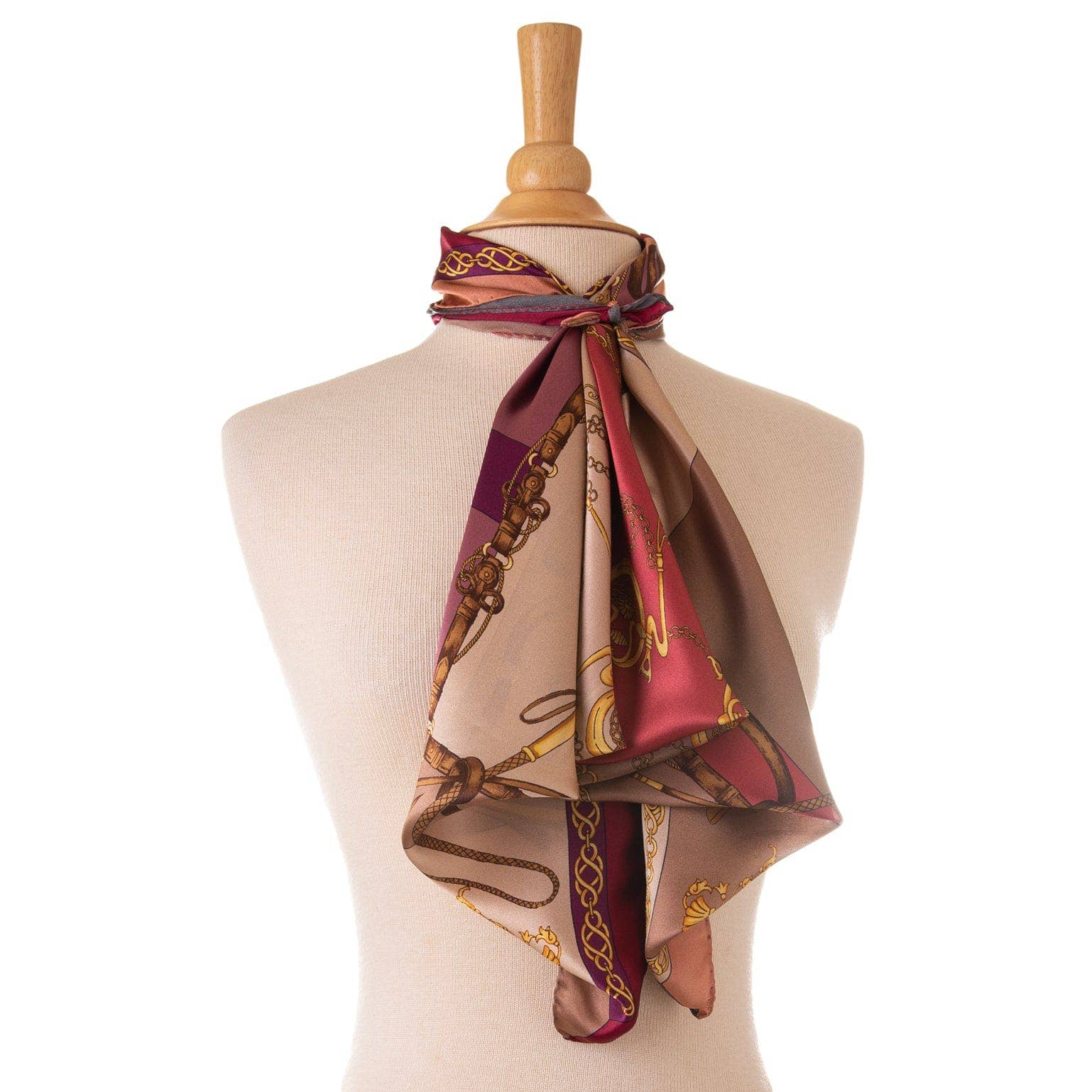 Elizabetta Made in Italy USA - Wholesale Scarf - Women's - Gabriella - Hand Rolled Silk Foulard - Rosewood8