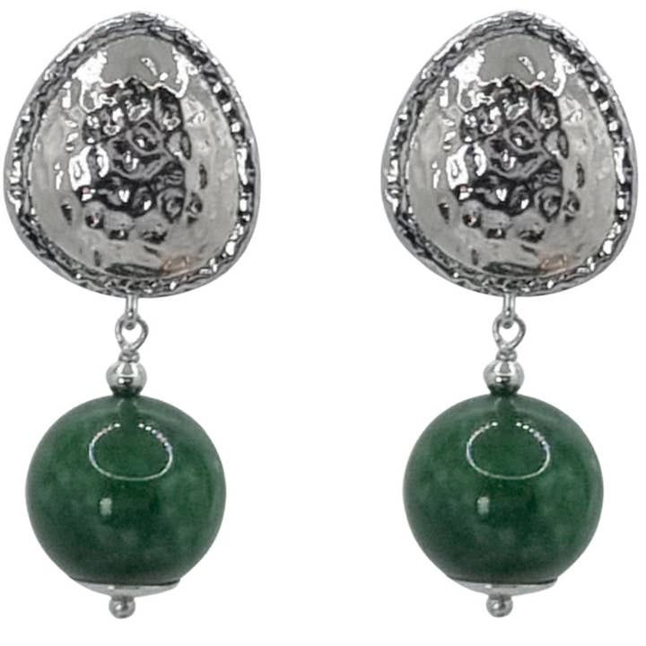 PearlGem Designs - Wholesale Dangle earrings - Emily Gold or Platium plated Gemstone Stud Earrings14