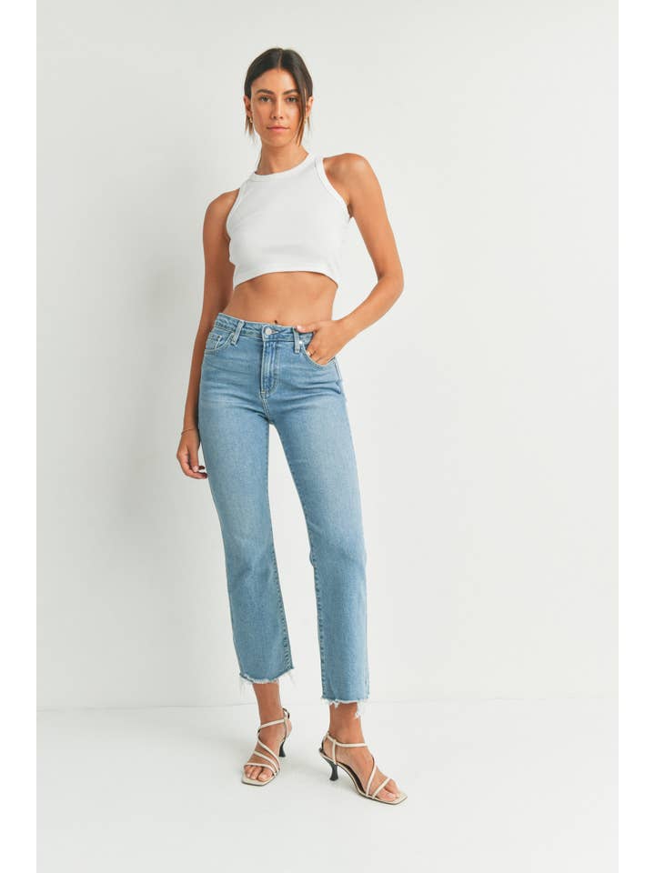 JUST BLACK DENIM - Wholesale Jeans - Women's - BP420J - LT - Vintage Cropped Flare