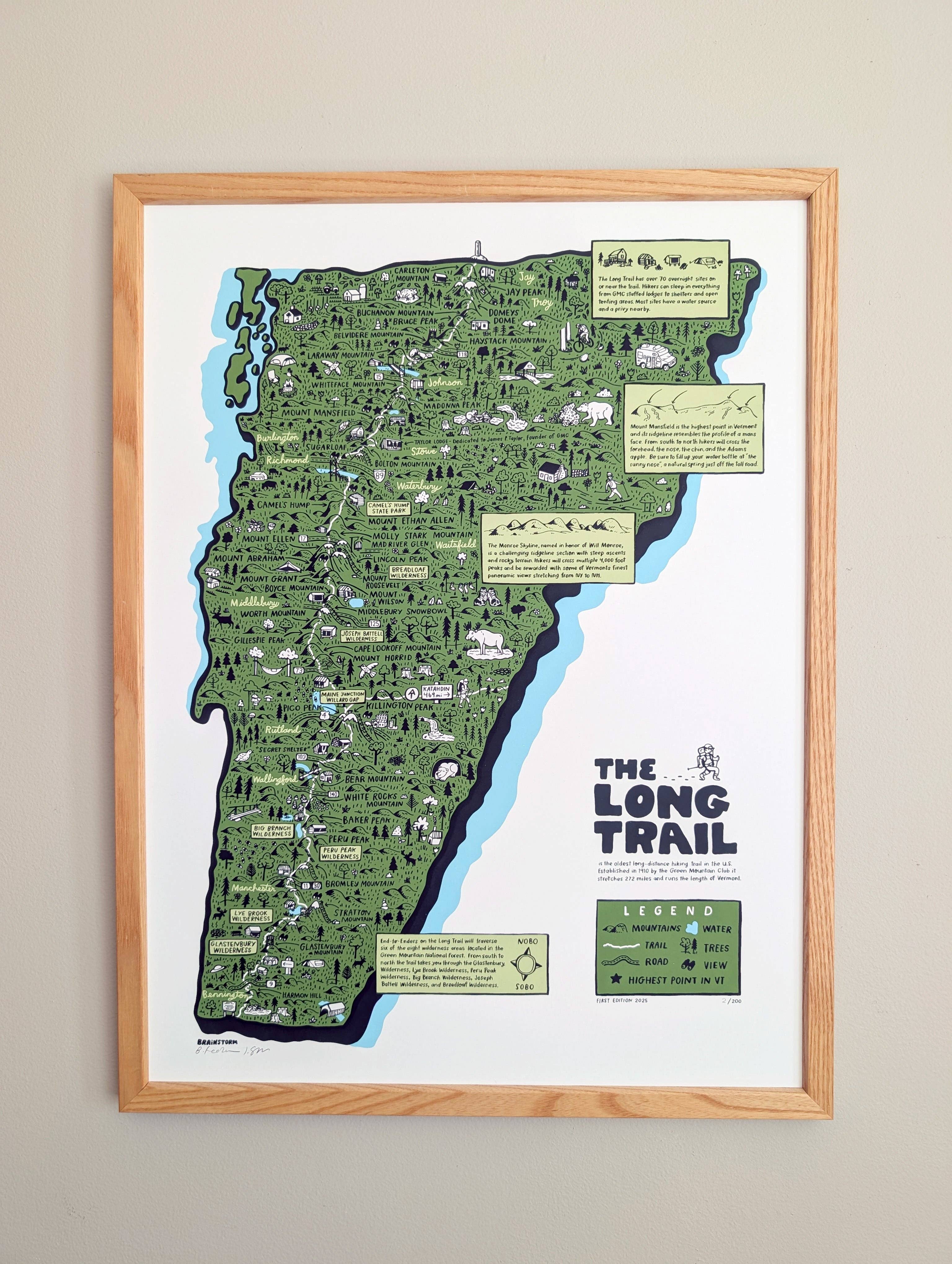 Long Trail Print for wholesale by Brainstorm