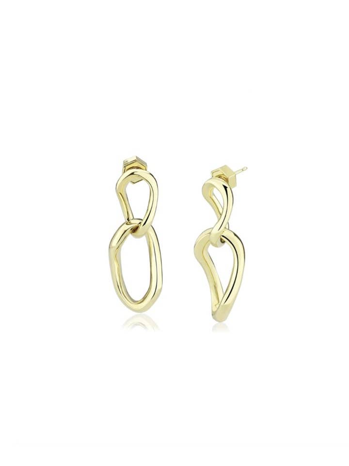 Infini Curb Link Oorbellen voor wholesale door Via Saviene