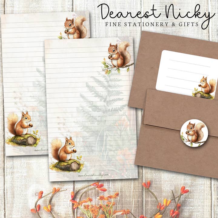 Ensemble de correspondance Écureuils pour la vente par Dearest Nicky