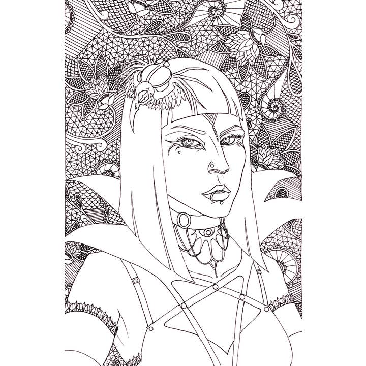 Indi Martin Art - Wholesale Coloring & Activity Book - Adult - Coloring Book: Dangerous Women - Fantasy5