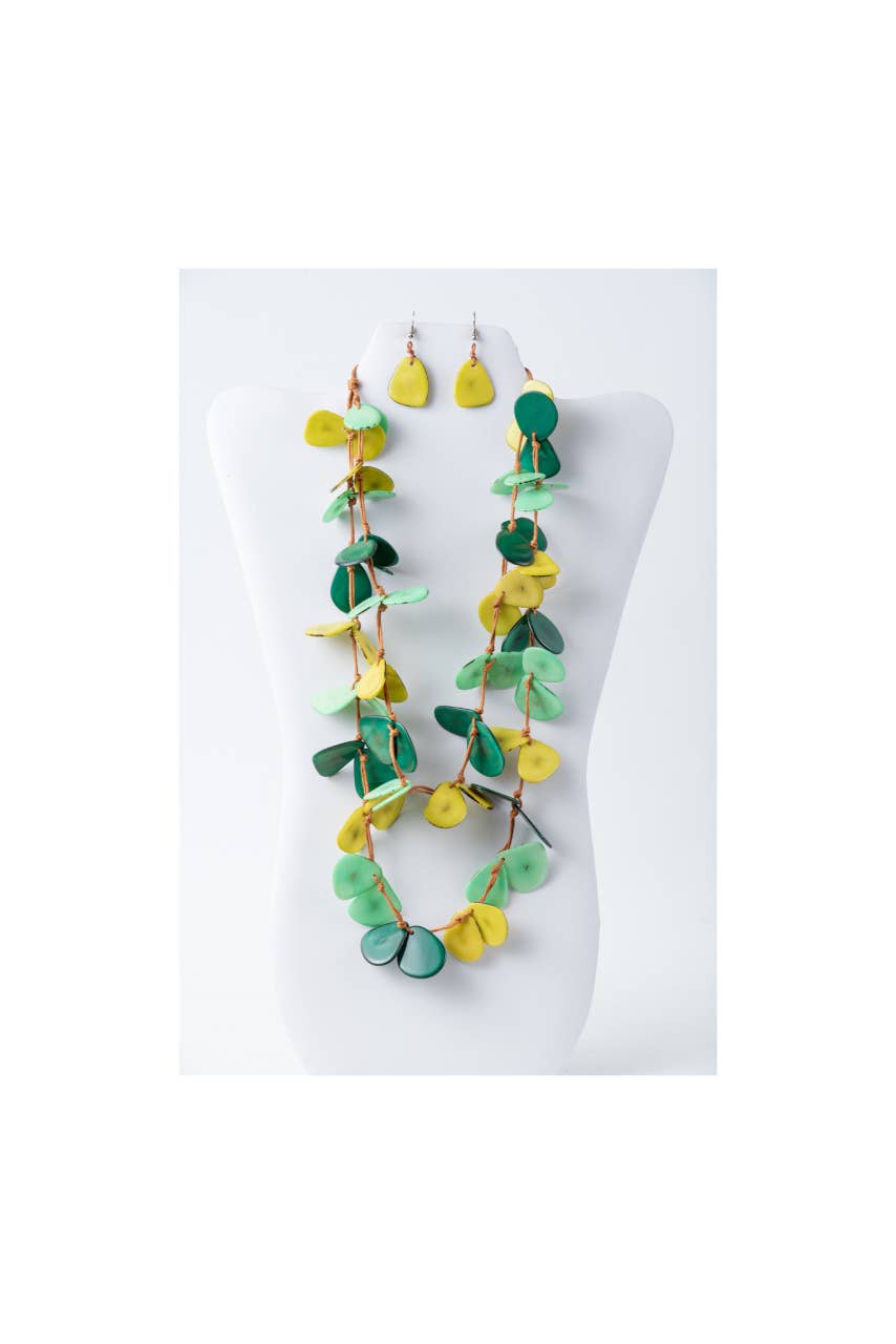 TaguArtsy – wholesale Smycken – Nola kronblad lång Tagua halsbandsuppsättning21