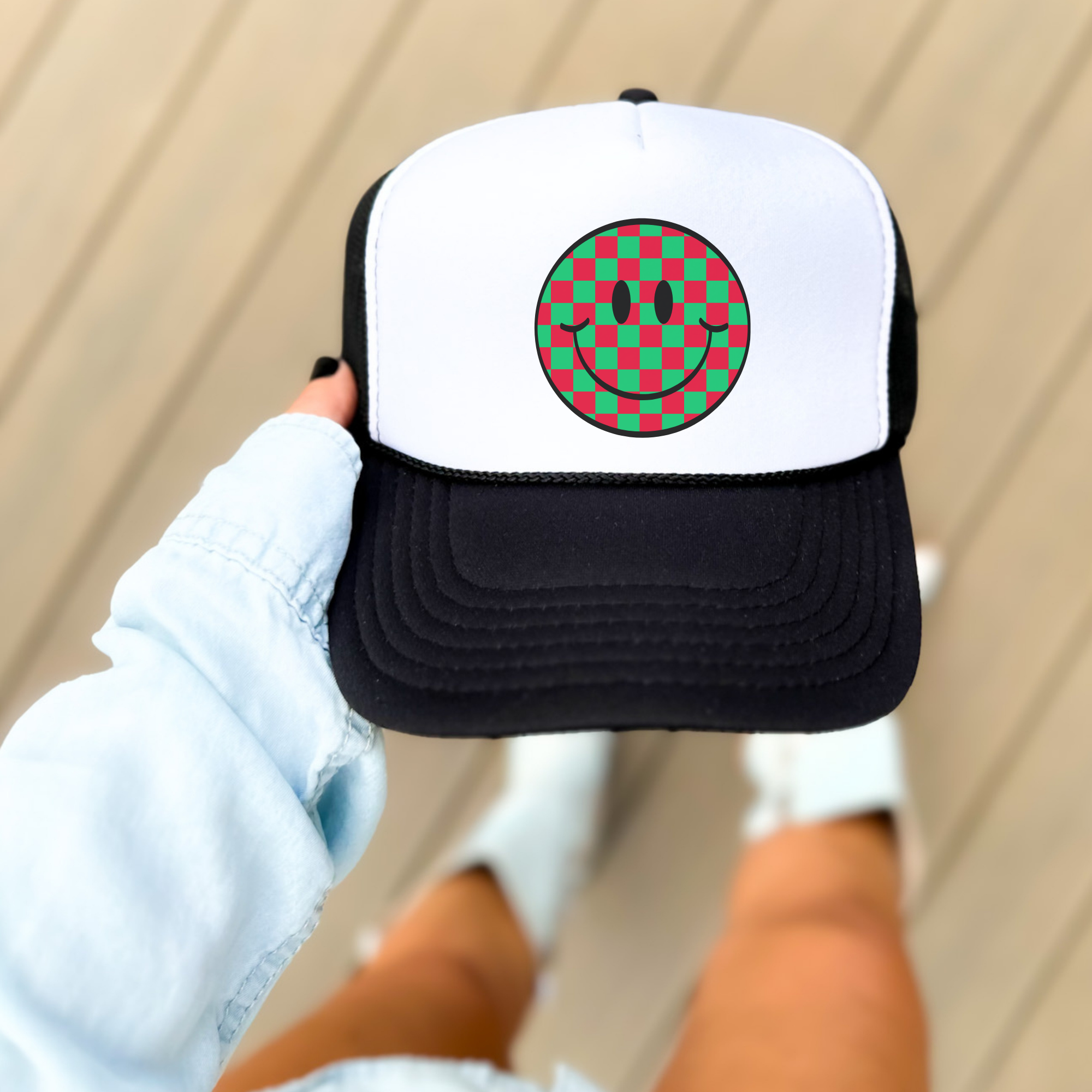 Rustic Radiance - Wholesale Hat Accessory - Women's - Christmas Smiley Face0