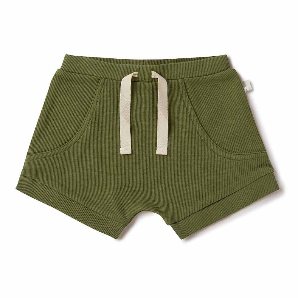 Snuggle Hunny – wholesale Shorts - Baby – Olive Organic Shorts1