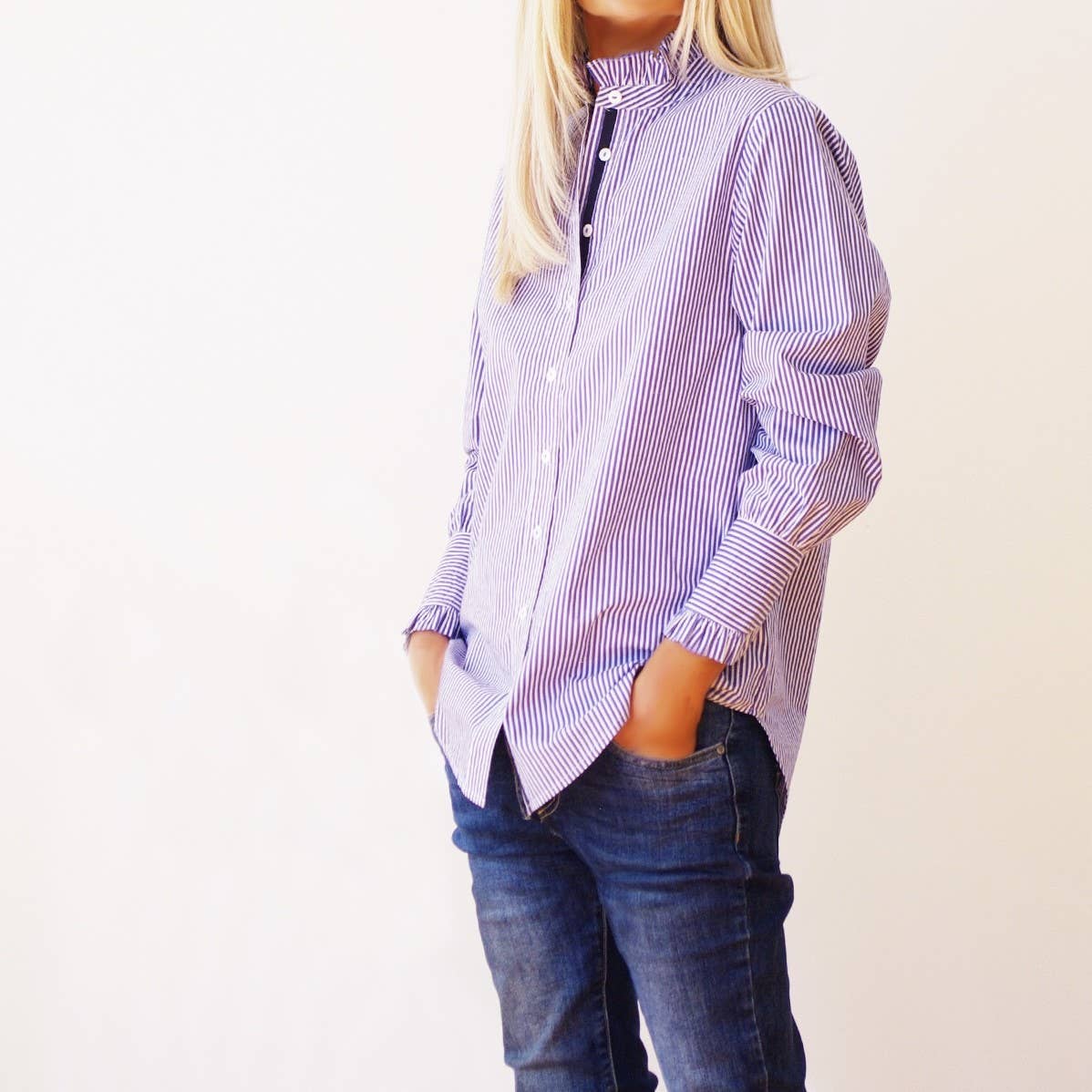 Who's Charlie - Wholesale Buttoned-down shirt – Women's - Lottie - Digital Print Ladies Cotton Poplin Shirt2