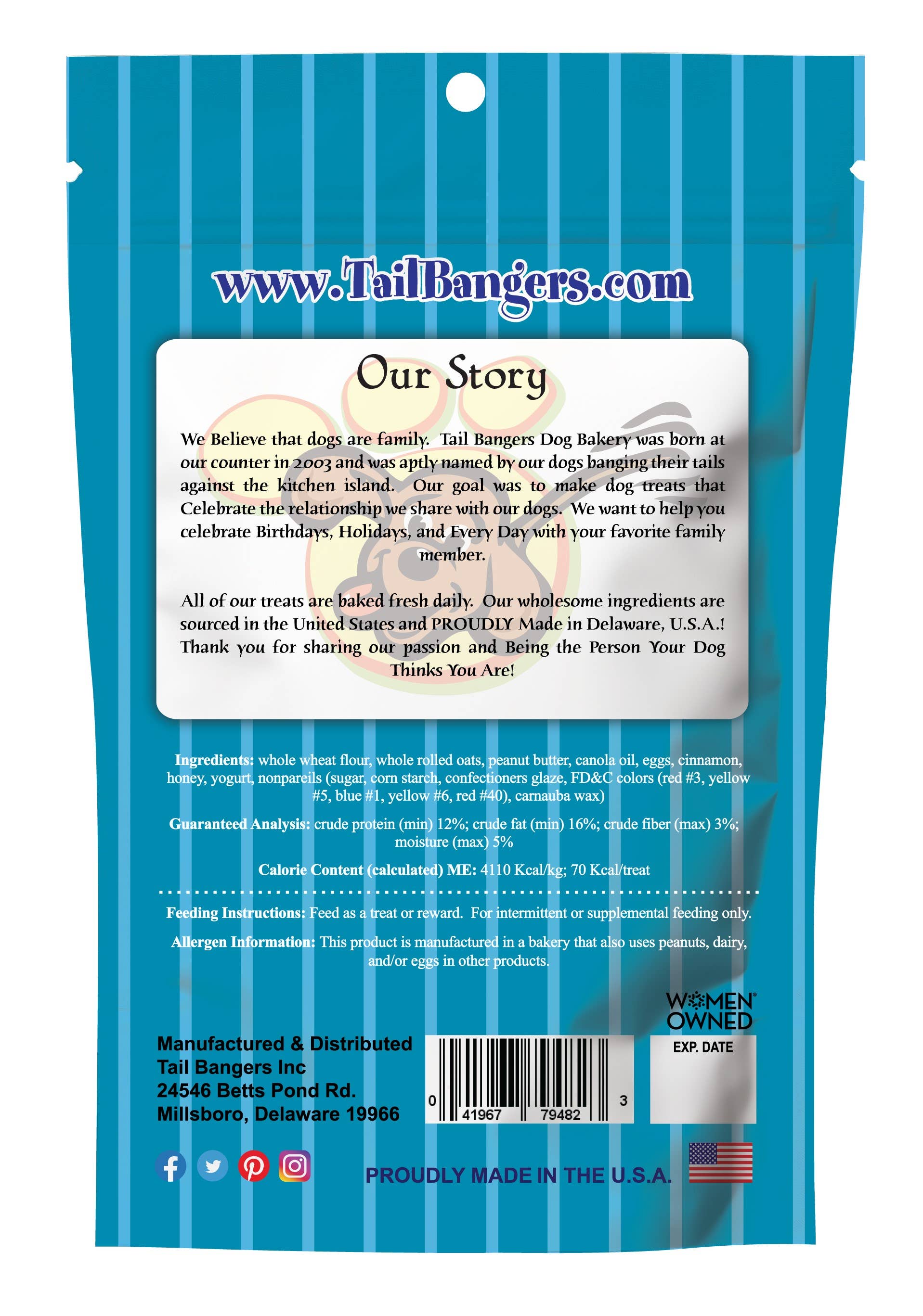 Tail Bangers - Wholesale Pet Treats - Dog - 8 oz. - Original Bangers With Yogurt Coating1