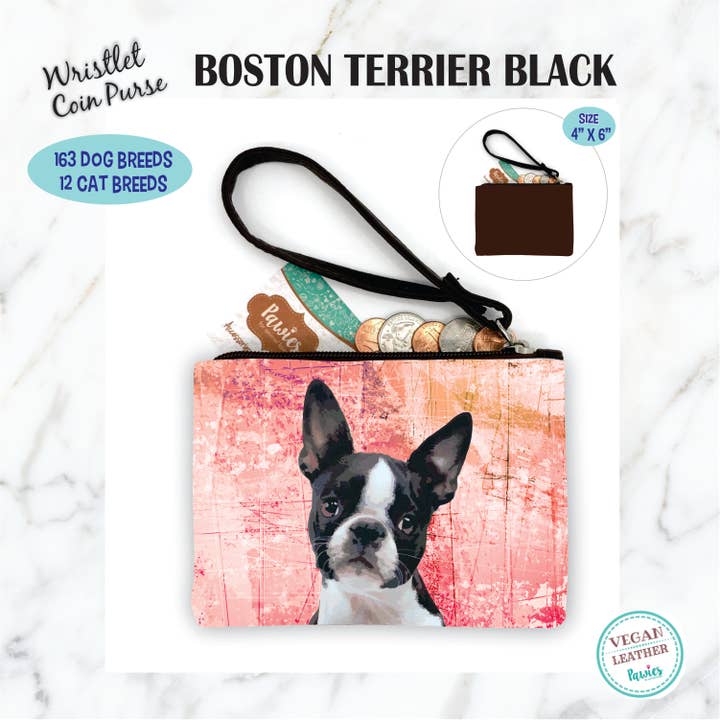 Boston Terrier BlaCoin Purse • Floor Display Optional for wholesale by pawies