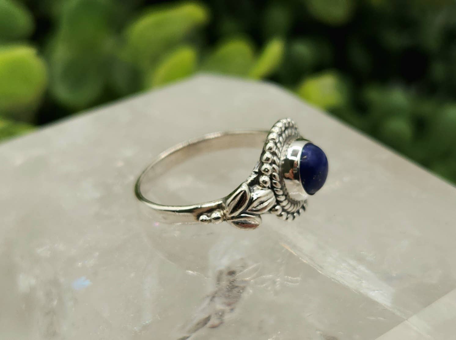 Meraki Gemstones – Engroshandel Solitairering – Lapis halvædelstenring - Sterlingsølv/.9252