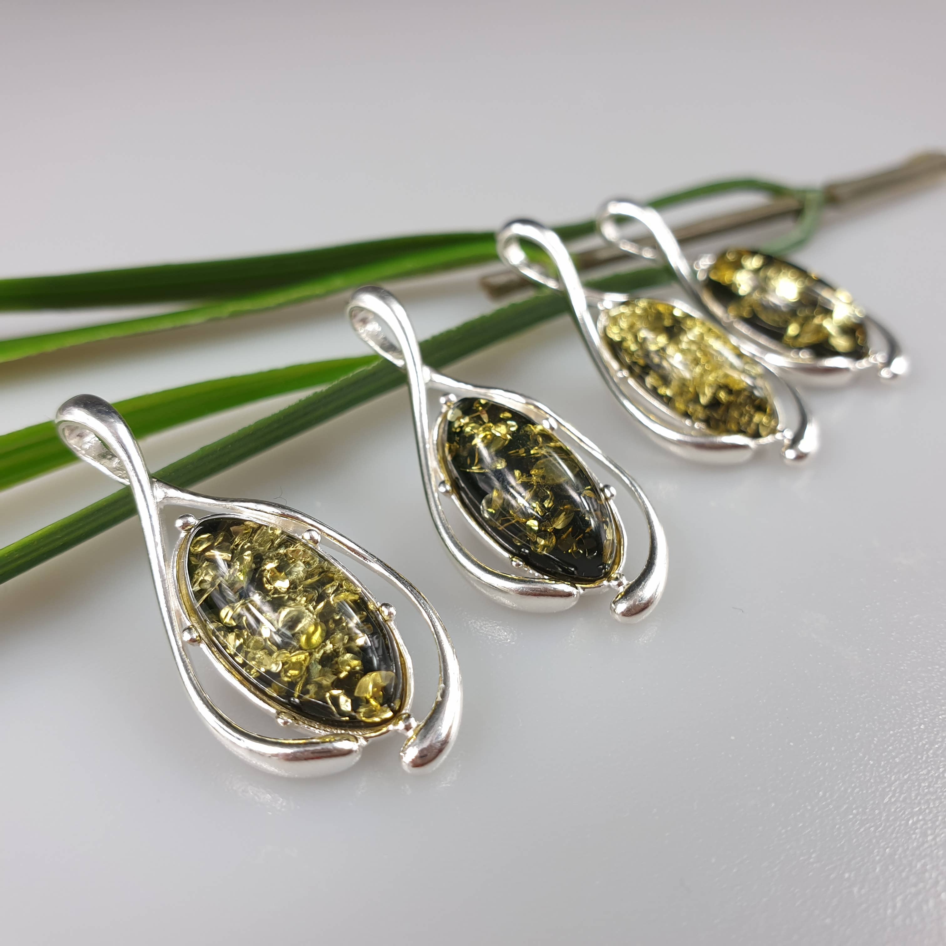 AmberLithuania - Wholesale Pendant/Charm Necklace - Sterling silver 925 necklace. Healing Gemstone pendant6