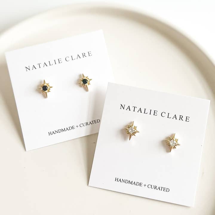Compass Star Stud Earrings for wholesale by Natalie Clare Collections
