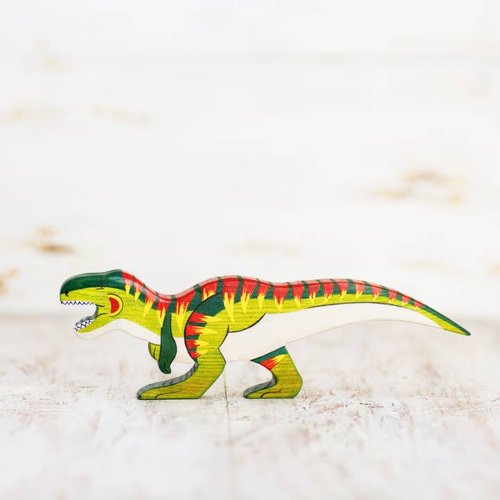 Wooden dinosaur T rex toy Tyrannosaurus figurine Dinosaurs for wholesale by Wooden Caterpillar Toys