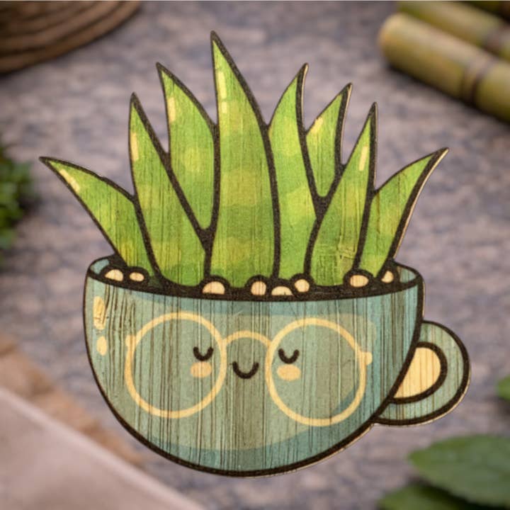 Succulent 2 for wholesale by Bamboo Wood Stickers