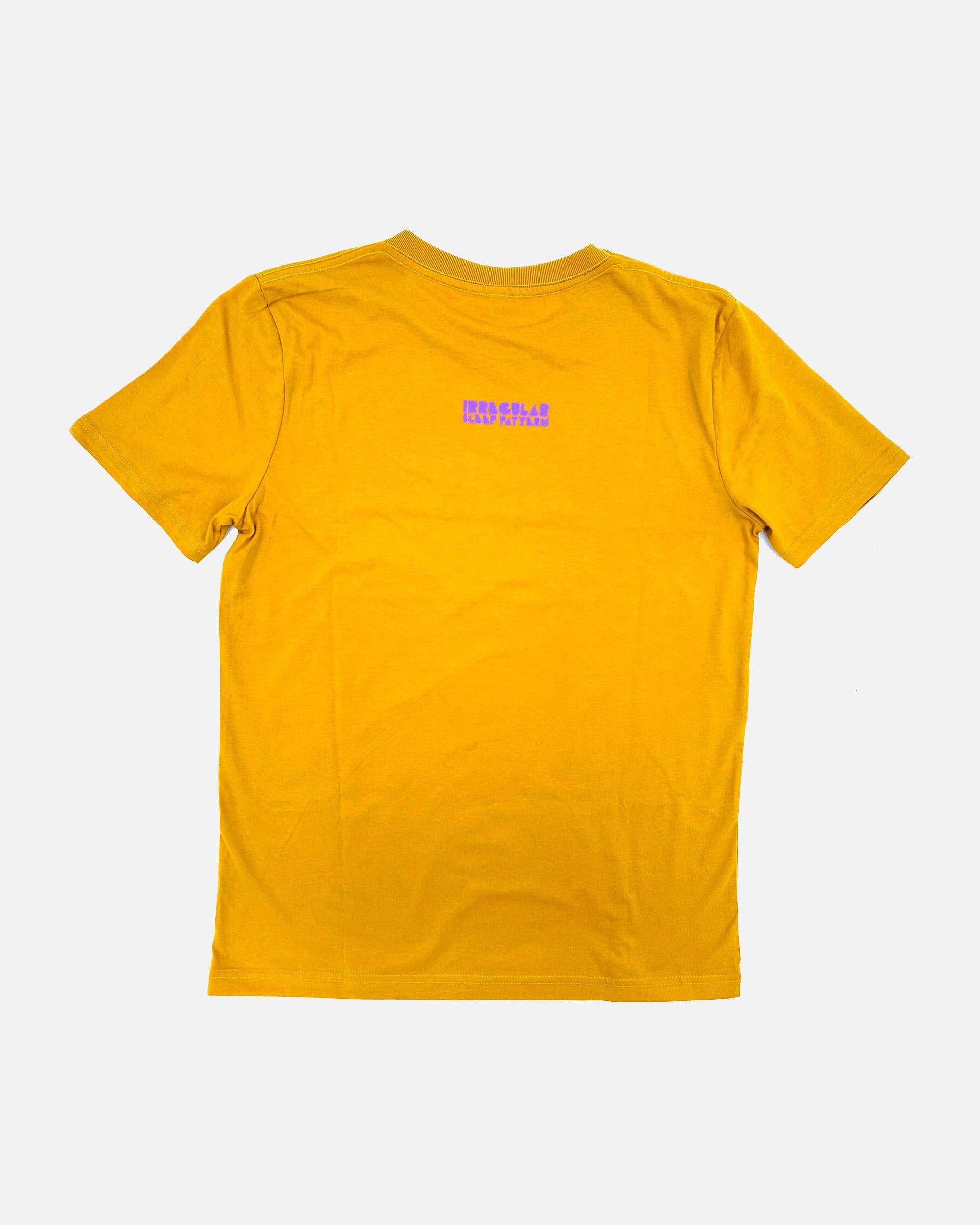 Irregular Sleep Pattern – wholesale Screen printed t-shirt – unisex – Regular-fit Irregular T-shirt in Mustard2