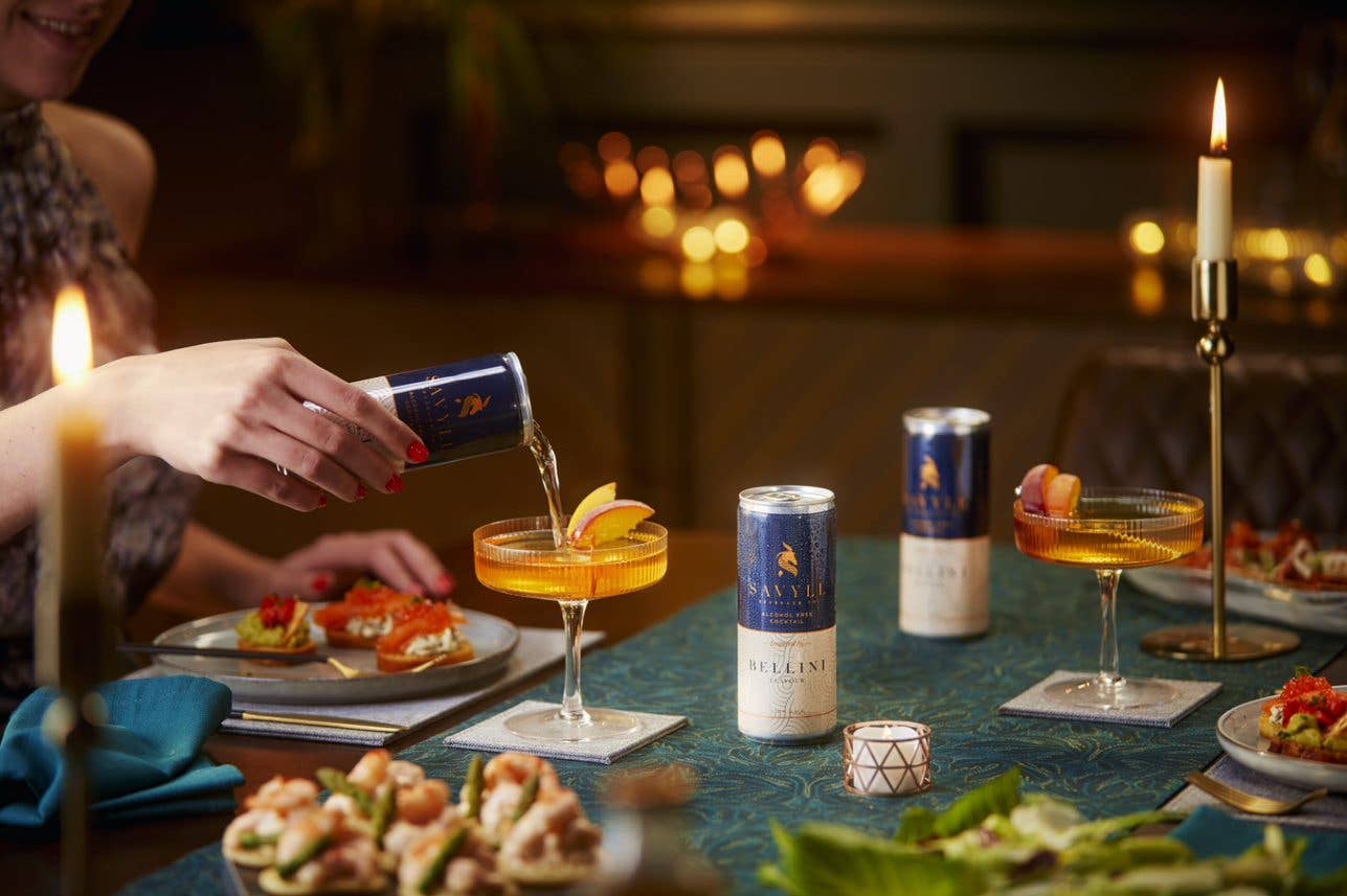 Savyll Beverage Co – wholesale Non-alcoholic aperitif/mocktail – Bellini Cocktail - Non-Alcoholic4
