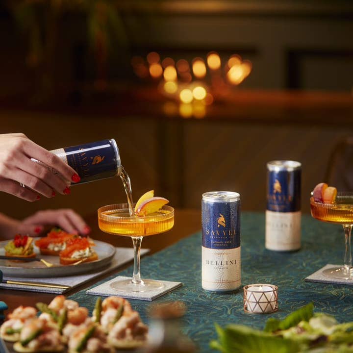 Savyll Beverage Co – wholesale Non-alcoholic aperitif/mocktail – Bellini Cocktail - Non-Alcoholic4