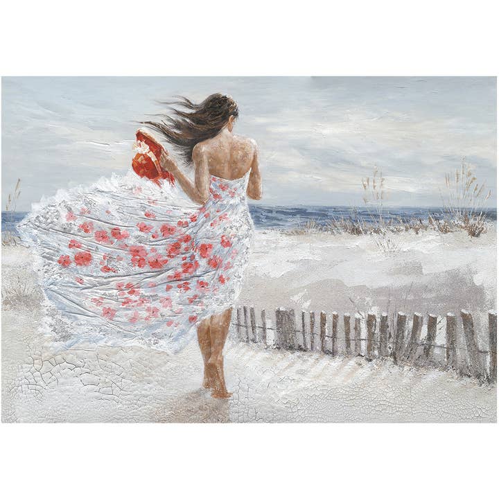 Hand-painted picture “In the Wind 120x90" for wholesale by AGAVE S.R.L.